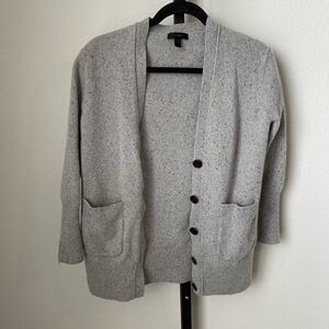 J Crew 100% Wool Grey Button Cardigan Size XS